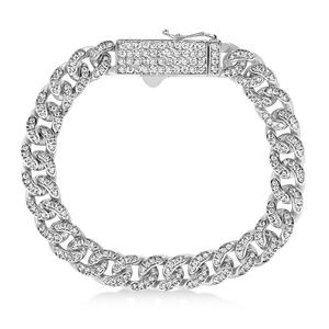 Diamond Cuban Link Bracelet (10mm) in White Gold